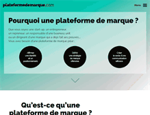 Tablet Screenshot of plateformedemarque.com